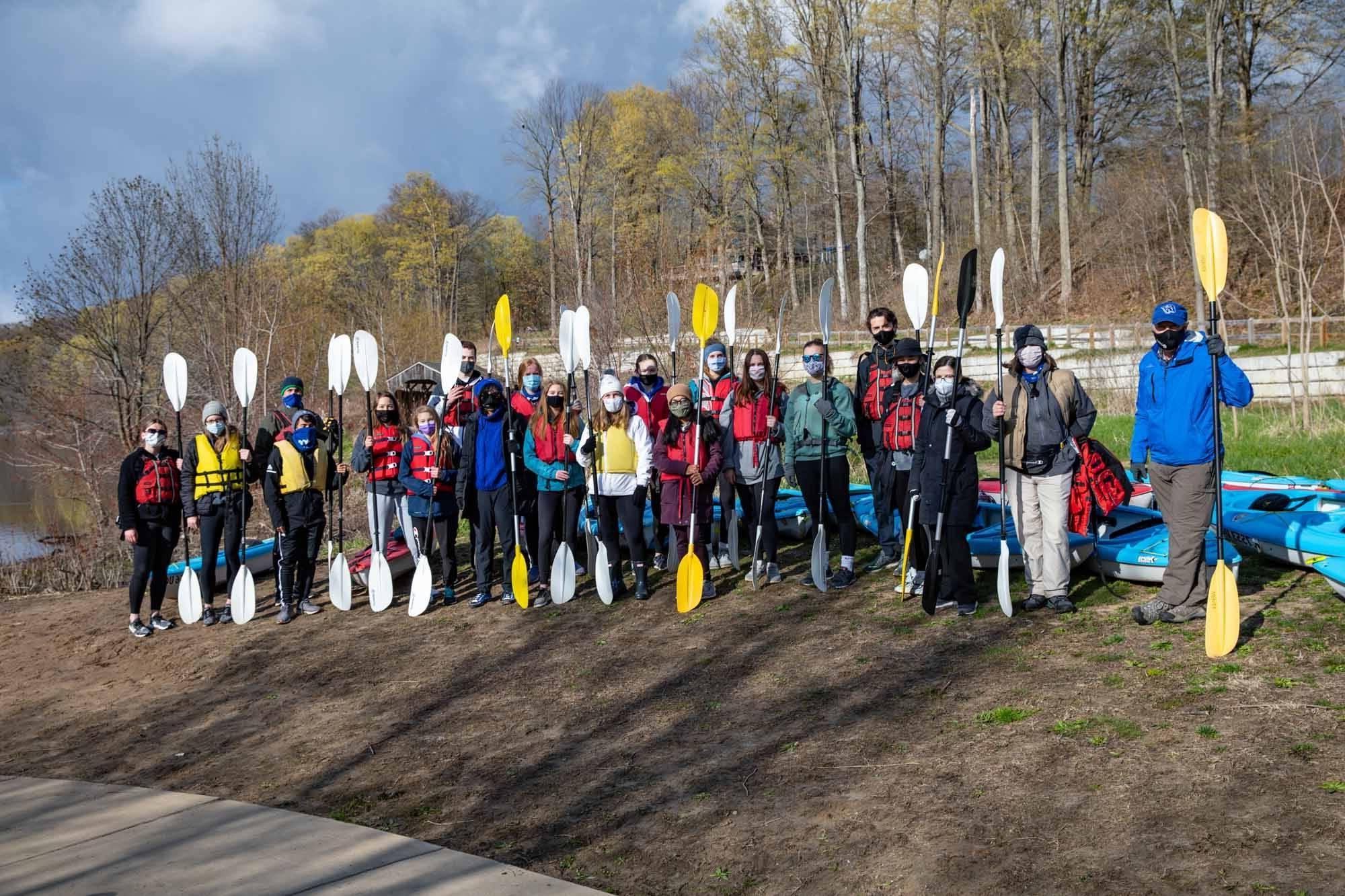 Students kayaking